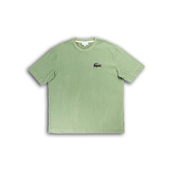  Áo Lacoste Unisex Loose Fit Large Crocodile Organic Cotton Màu Xanh Lá Cây 