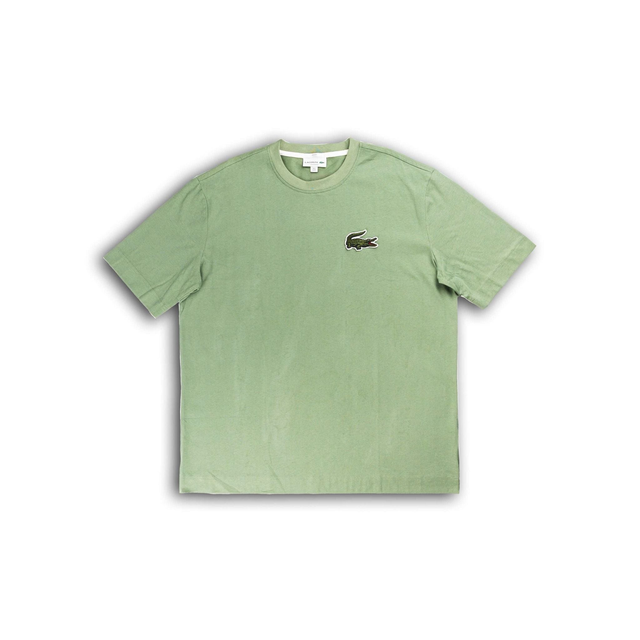  Áo Lacoste Unisex Loose Fit Large Crocodile Organic Cotton Màu Xanh Lá Cây 