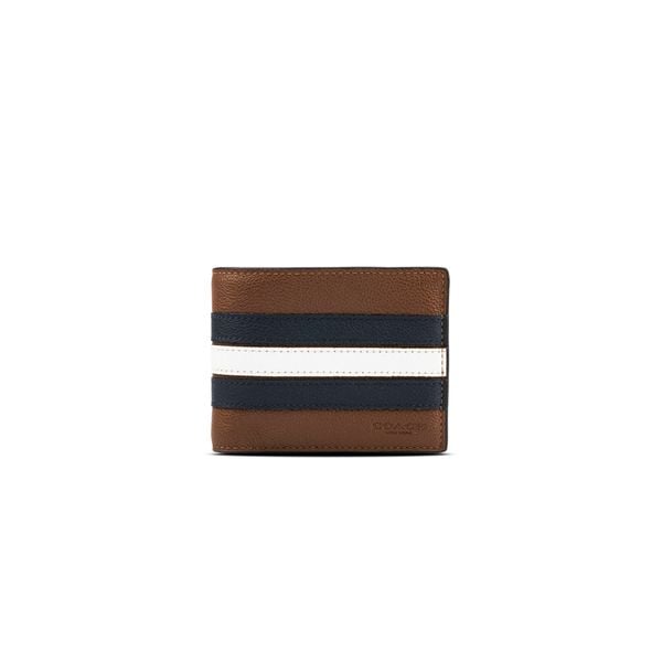  Ví Coach 3 In 1 Wallet With Varsity Stripe Màu Nâu 