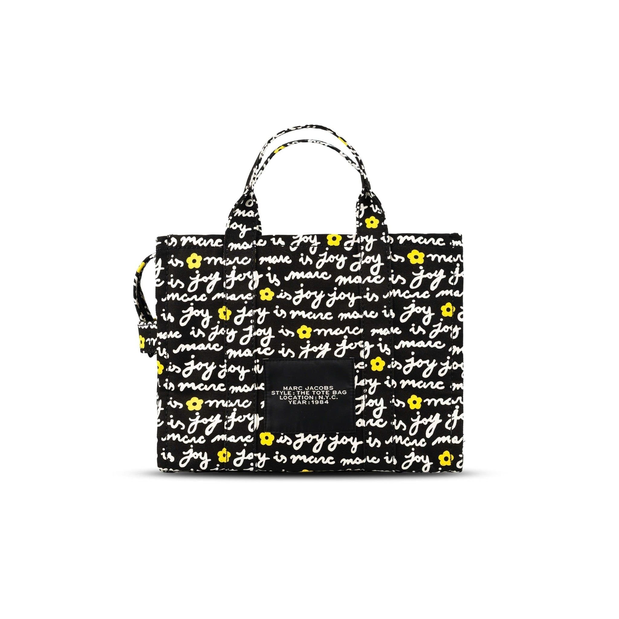  TÚI MARC JACOBS MEDIUM MARC IS JOY CANVAS TOTE ' FLOWER BLACK ' 