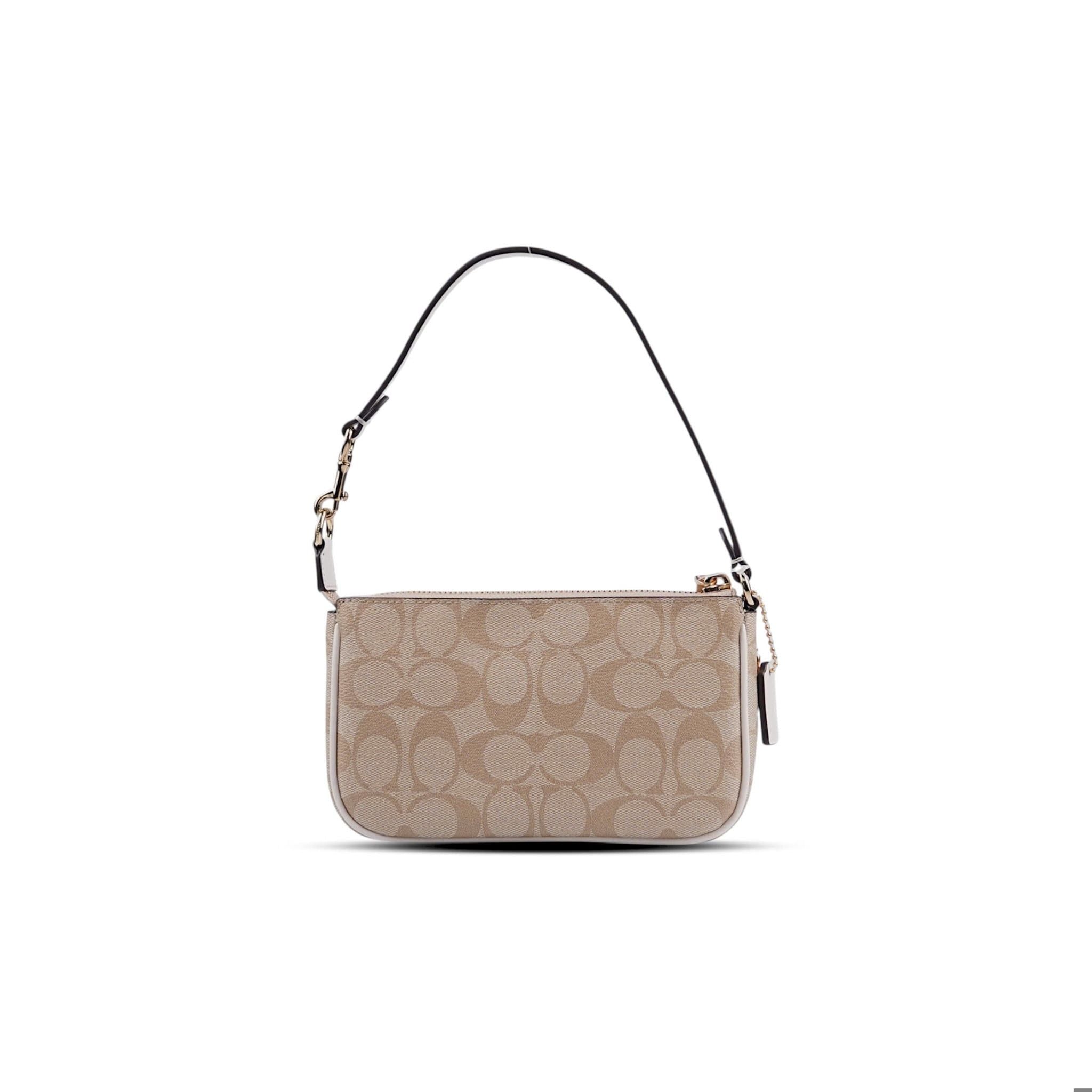  TÚI COACH NOLITA 19 IN SIGNATURE CANVAS ' CREAM / LIGHT KHAKI ' CS442 