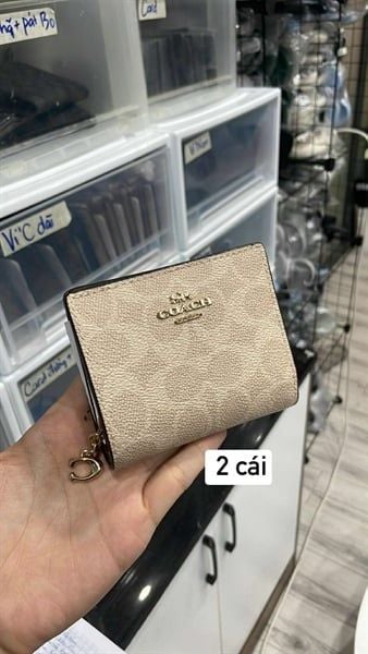 Ví Coach Bifold With Signature Floral Print Mini Wallet Beige Multi 