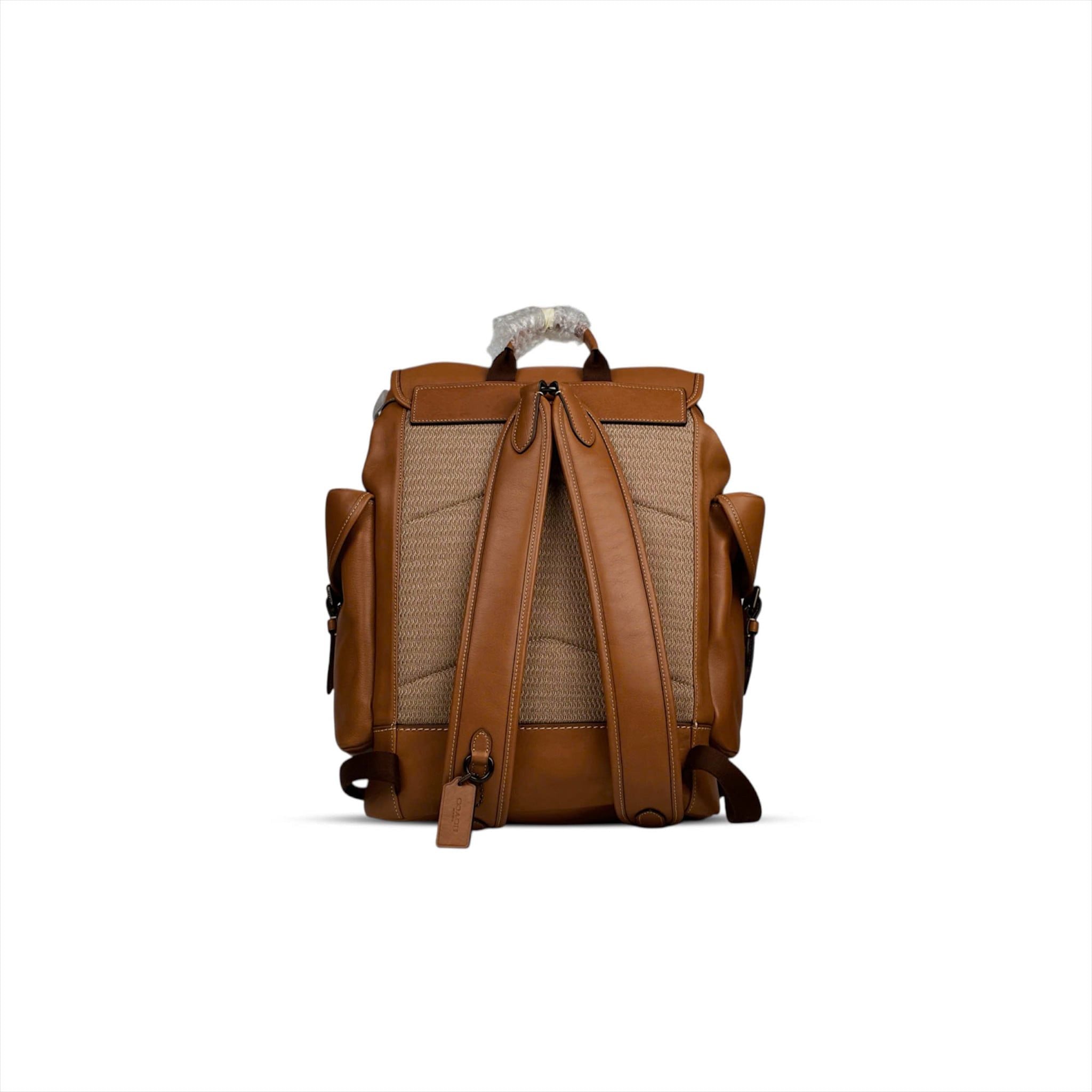  BALO COACH HITCH BACKPACK IN LOVED LEATHER ' BROWN ' CBF05 