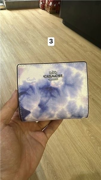  Ví Coach Bifold With Signature Floral Print Mini Wallet Beige Multi 