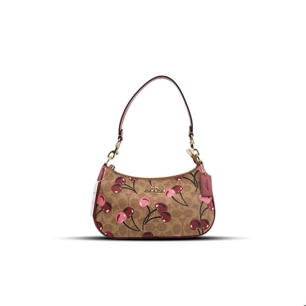  TÚI COACH TERI SHOULDER BAG IN SIGNATURE CANVAS WITH CHERRY PRINT CY694 