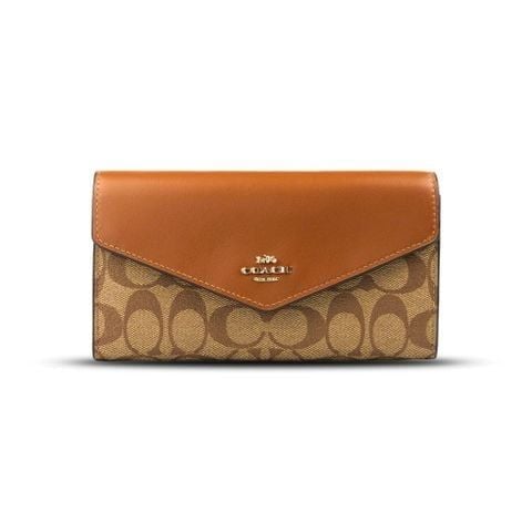  VÍ COACH DÀI WALLET ' BROWN ' CX160 