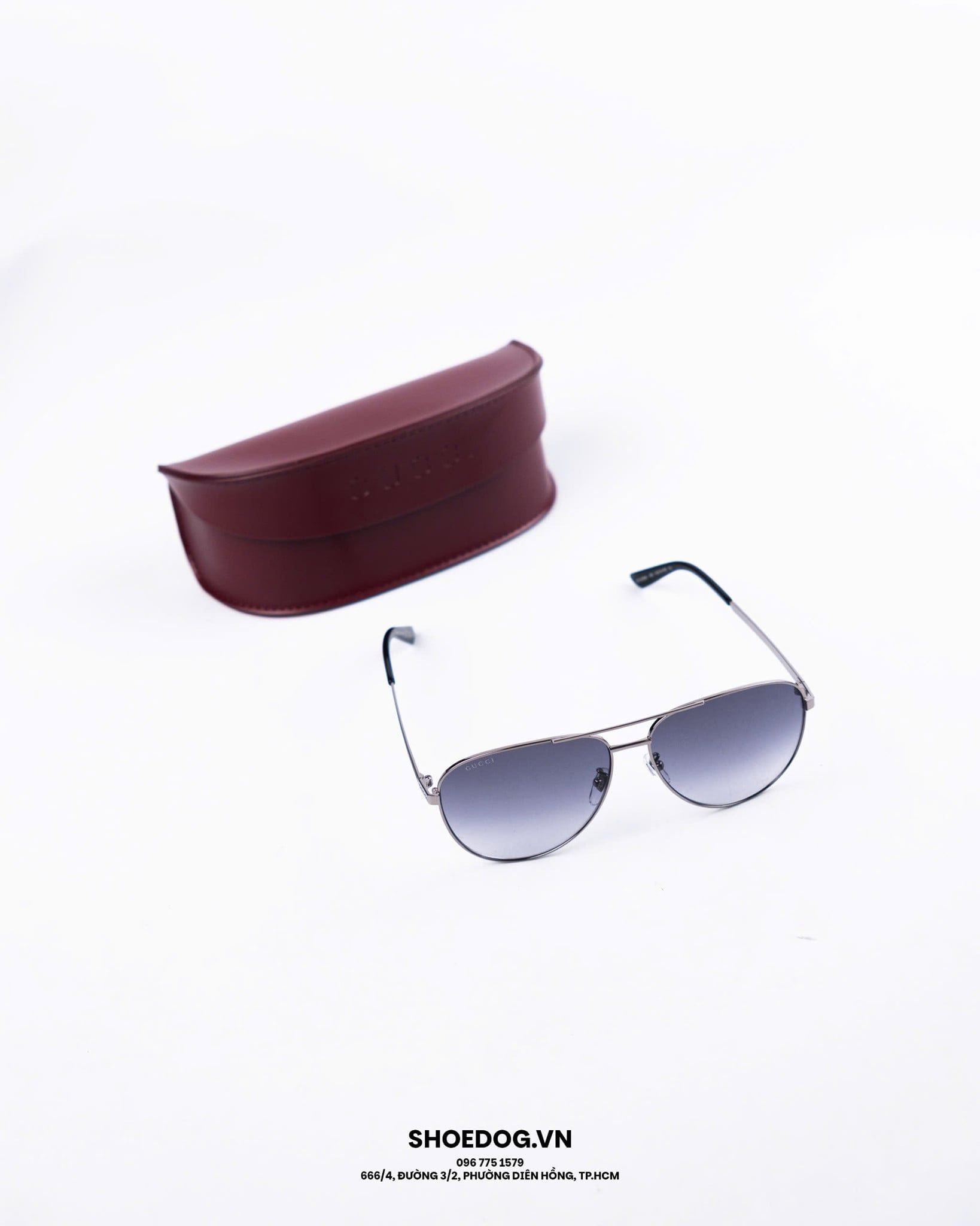  KÍNH GUCCI LUXURY SILVER AVIATOR 