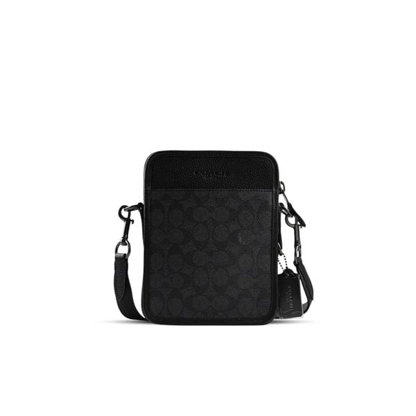  TÚI COACH SULLIVAN CROSSBODY IN SIGNATURE CANVAS ' BLACK LOGO ' CW388 