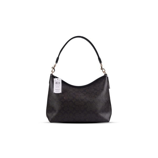  TÚI COACH LAUREL SHOULDER IN SIGNATURE CANVAS ' BROWN ' CV975 