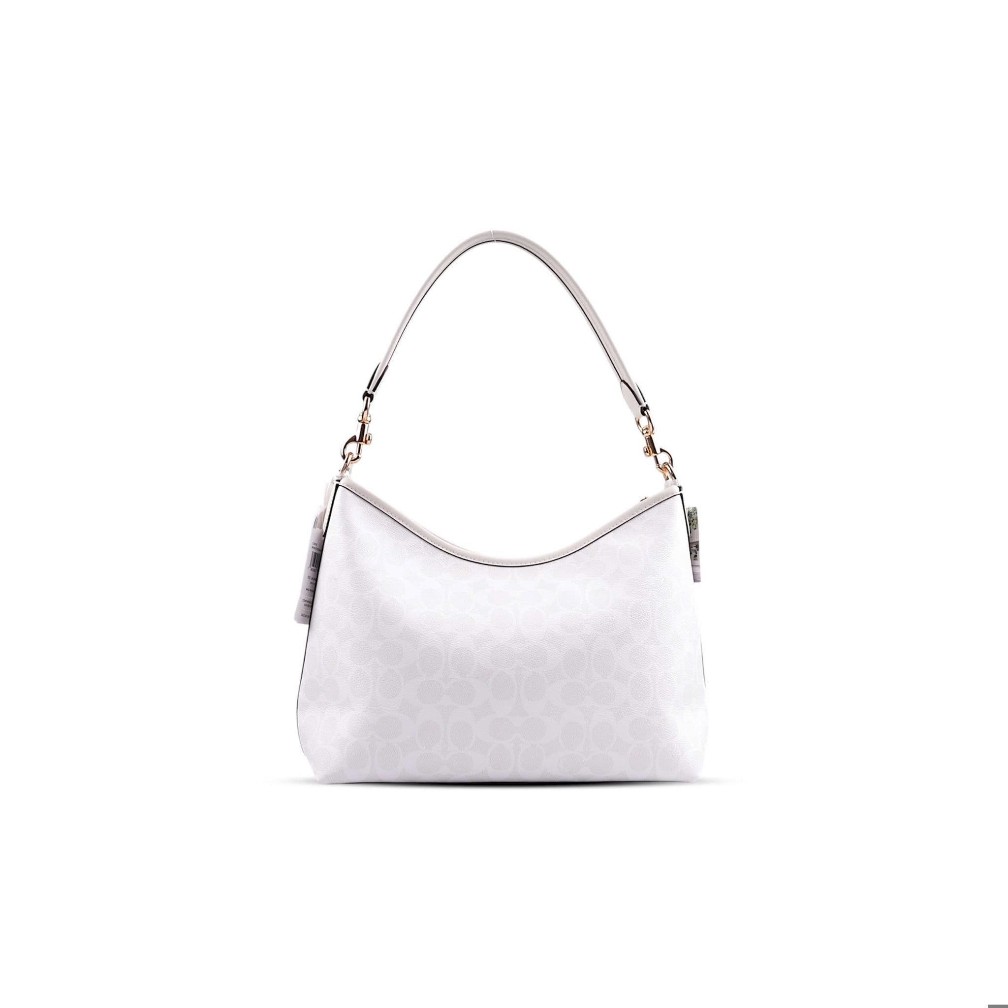  TÚI COACH LAUREL SHOULDER IN SIGNATURE CANVAS ' WHITE ' CV975 