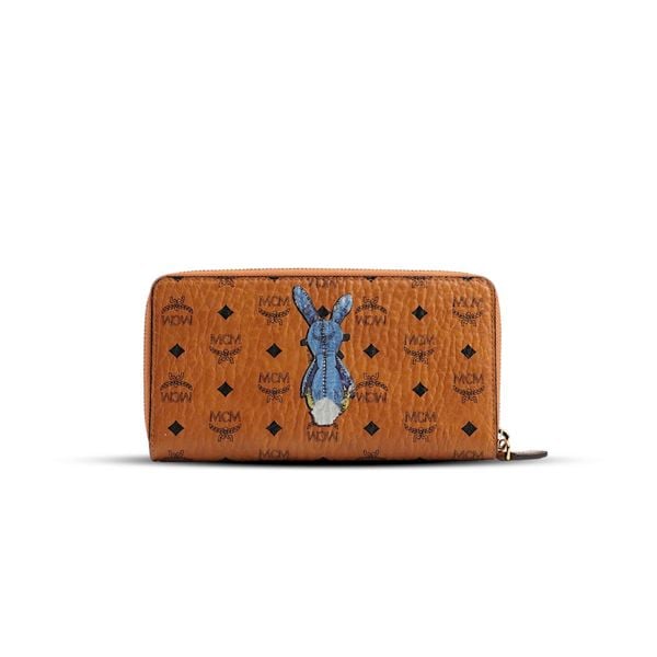  VÍ MCM LUXURY RABBIT ZIP AROUND WALLET 