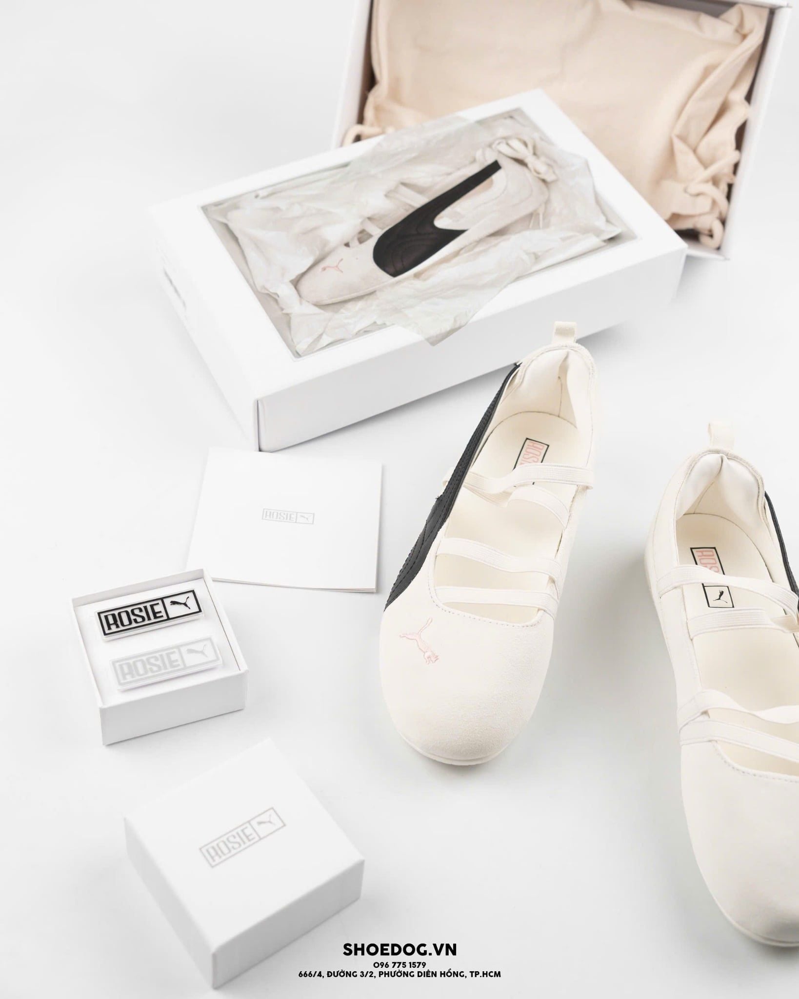  GIÀY PUMA X ROSE SPEEDCAT BALLET ' WHITE PINK ' 404395 - 01 