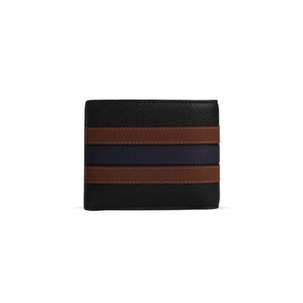  VÍ COACH NAM WALLET WITH VARSITY STRIPE ' NAVY BROWN ' 3007 