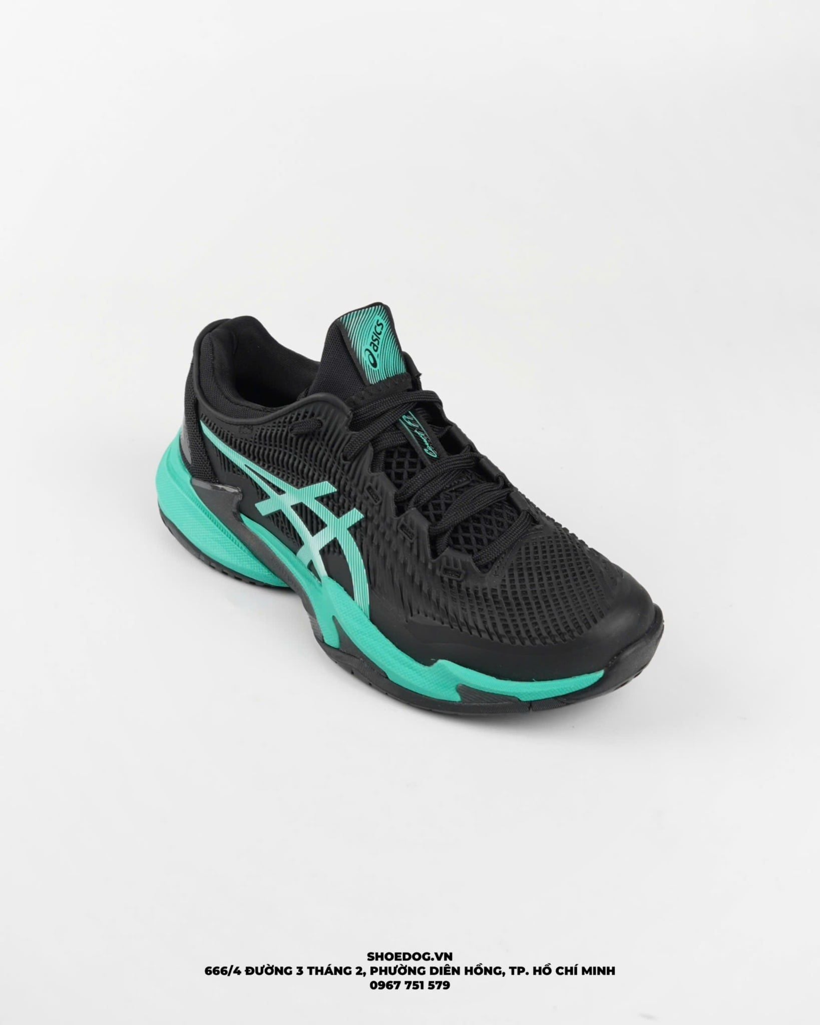  GIÀY ASICS COURT FF 3 ' BLACK AURORA GREEN ' 1041A370 - 002 