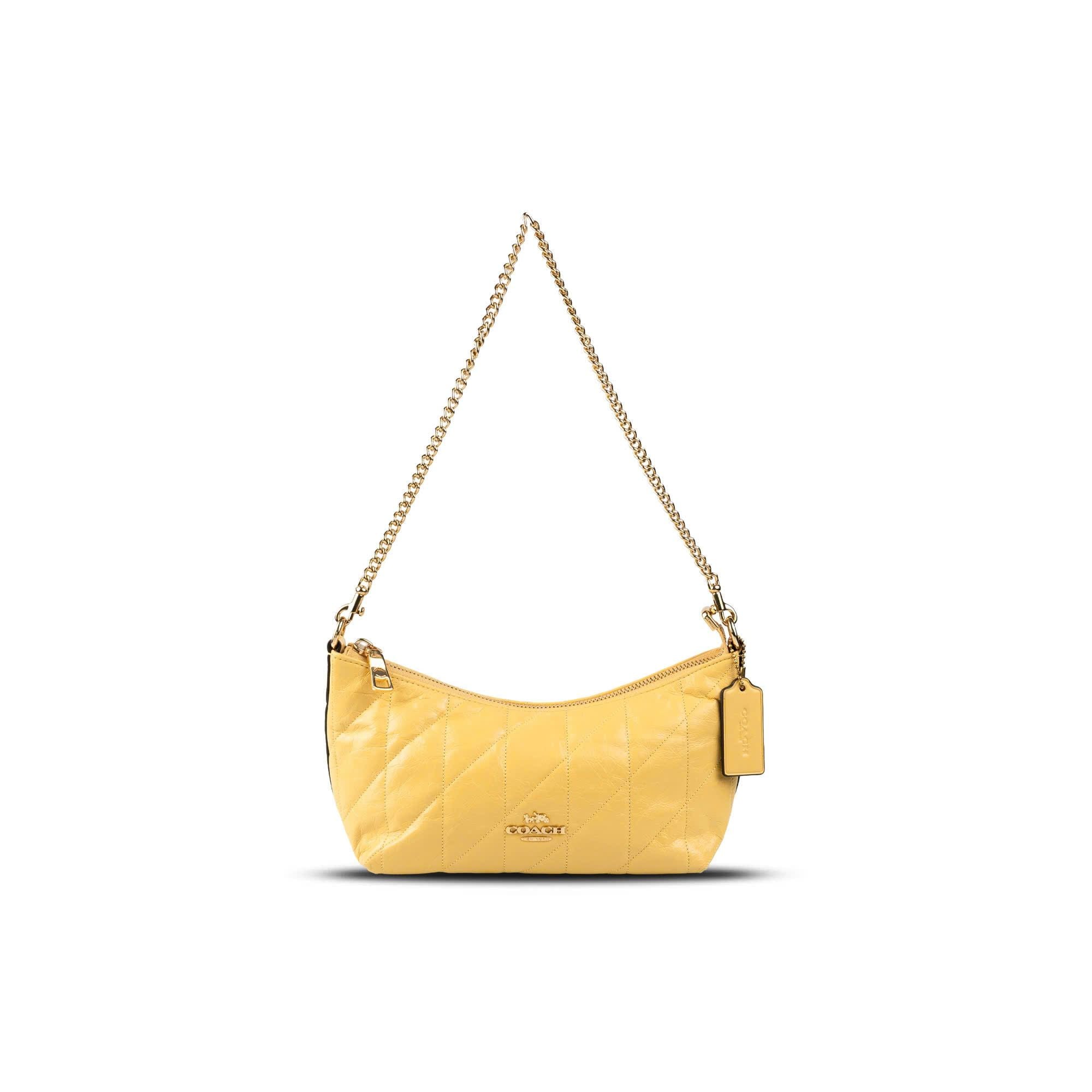  TÚI COACH CAITLIN SHOULDER WITH QUILTING ' YELLOW ' CDZ88 