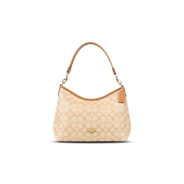  TÚI COACH LAUREL SHOULDER IN SIGNATURE CANVAS ' GOLD KHAKI ' CR149 