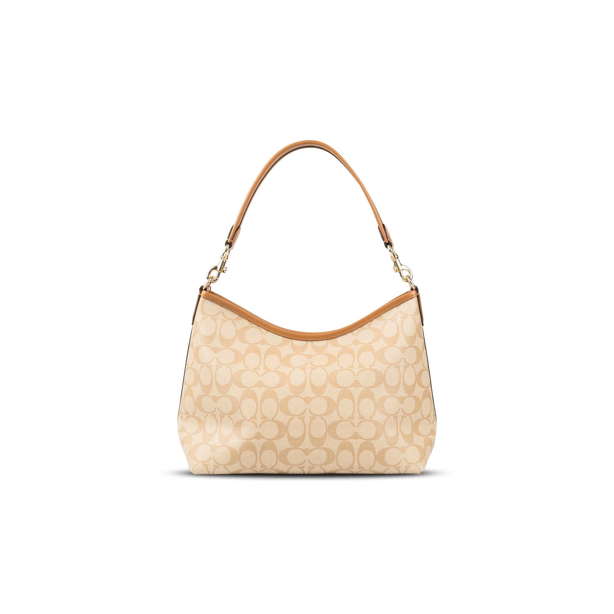  TÚI COACH LAUREL SHOULDER IN SIGNATURE CANVAS ' GOLD KHAKI ' CR149 