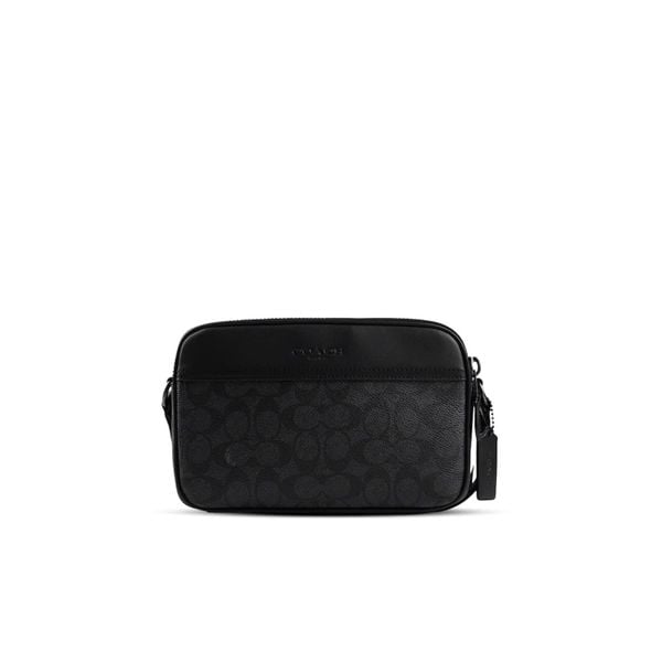  TÚI COACH GRAHAM CROSSBODY IN SIGNATURE CANVAS ' BLACK ' CV921 