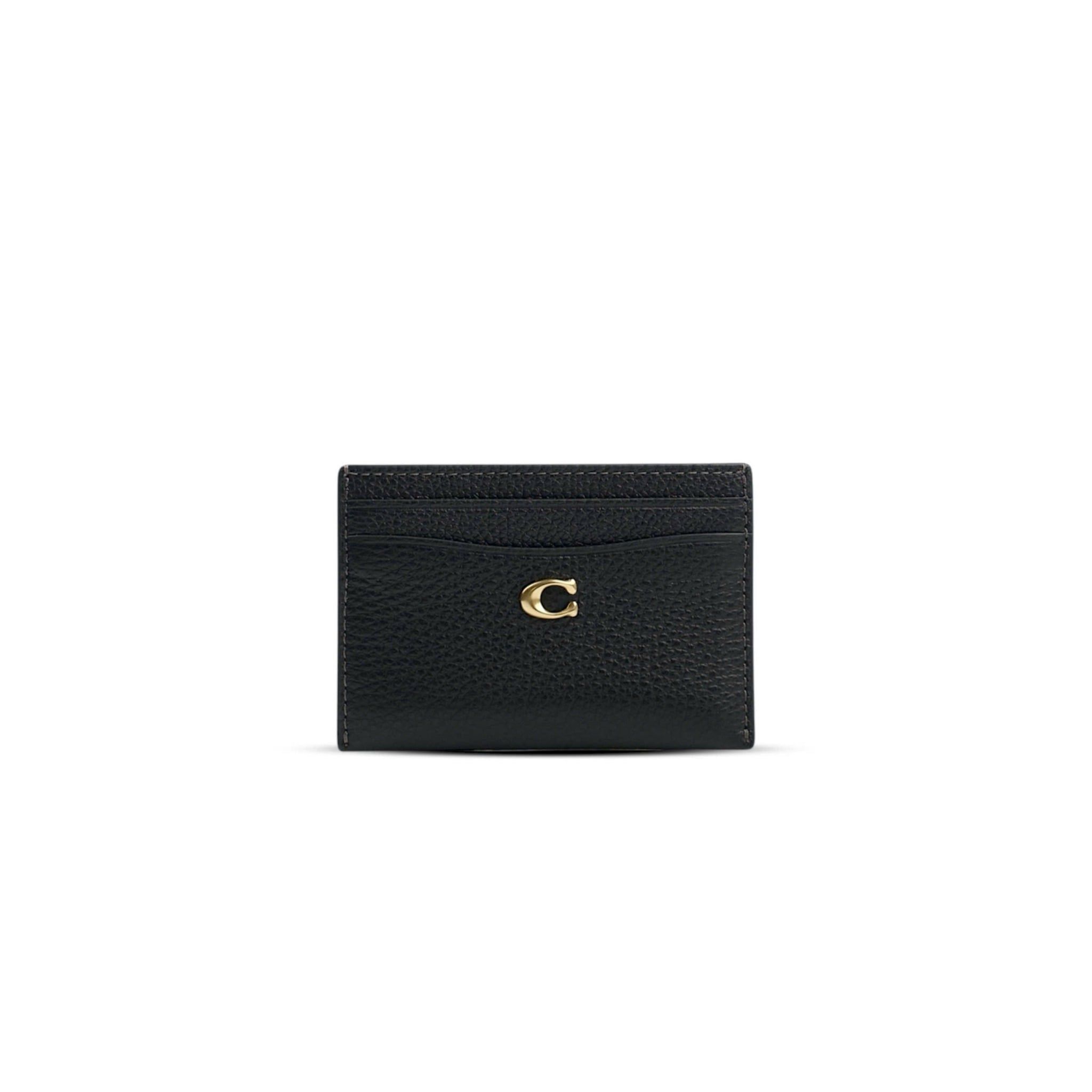  CARD HOLDER COACH ESSENTIAL ' BLACK / YELLOW LOGO ' M436 