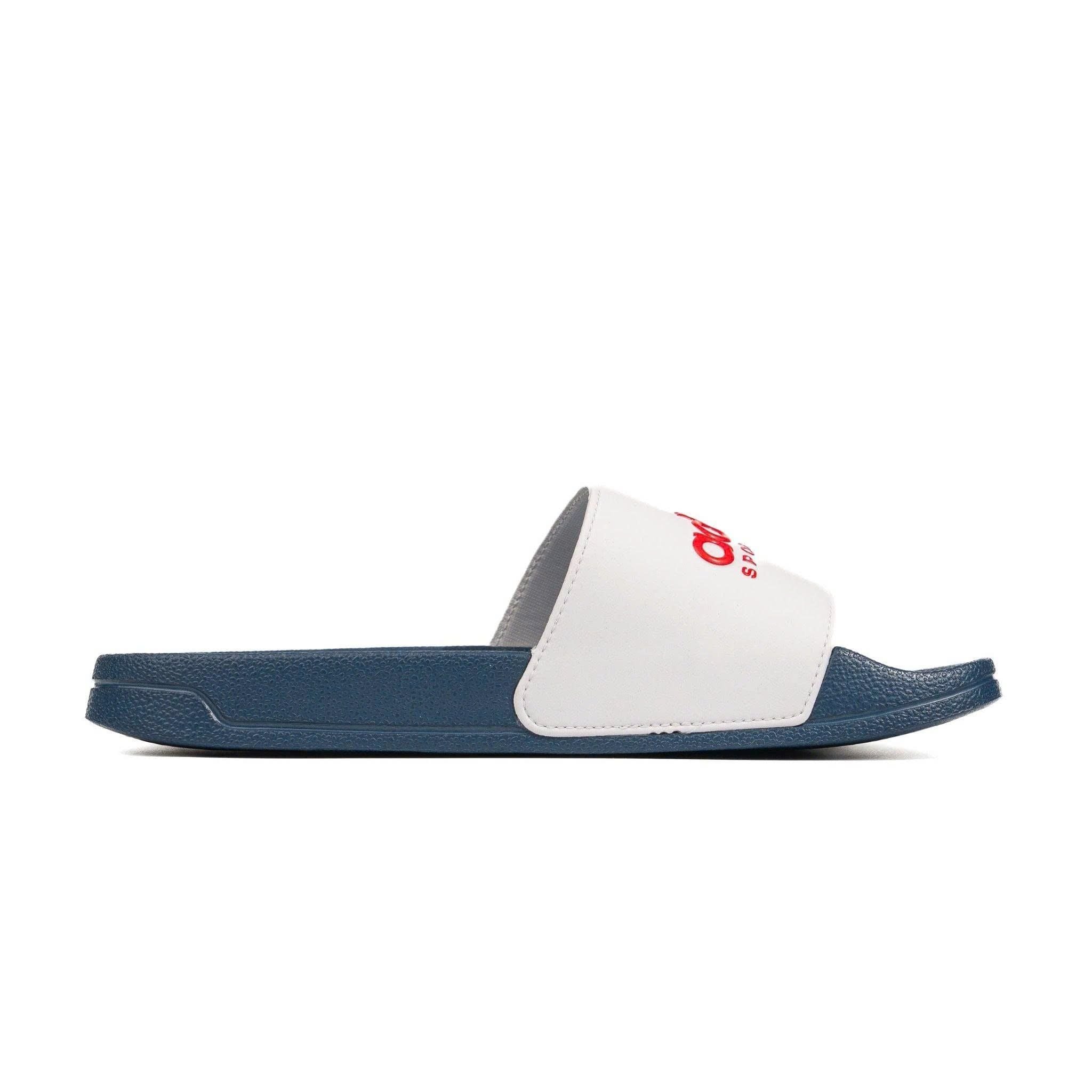  DÉP ADIDAS ADILETTE SHOWER SLIDES ' WHITE SCARLET BLUE ' II0017 