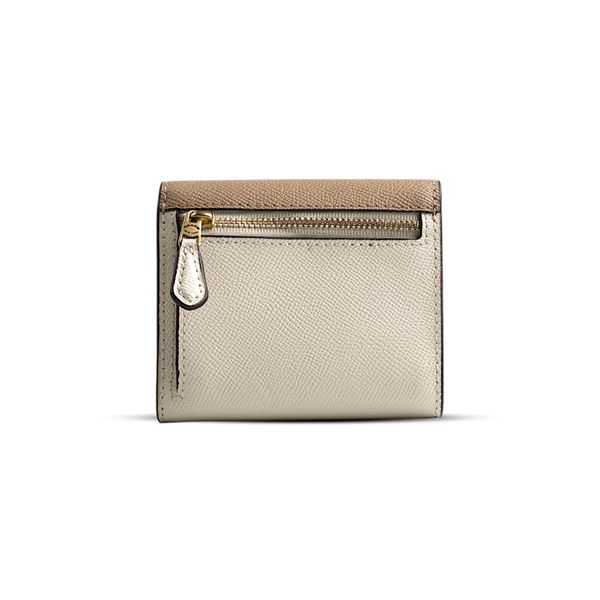  VÍ COACH WYN SMALL WALLET IN COLORBLOCK SIGNATURE CANVAS ' CREAM WHITE ' C2619 