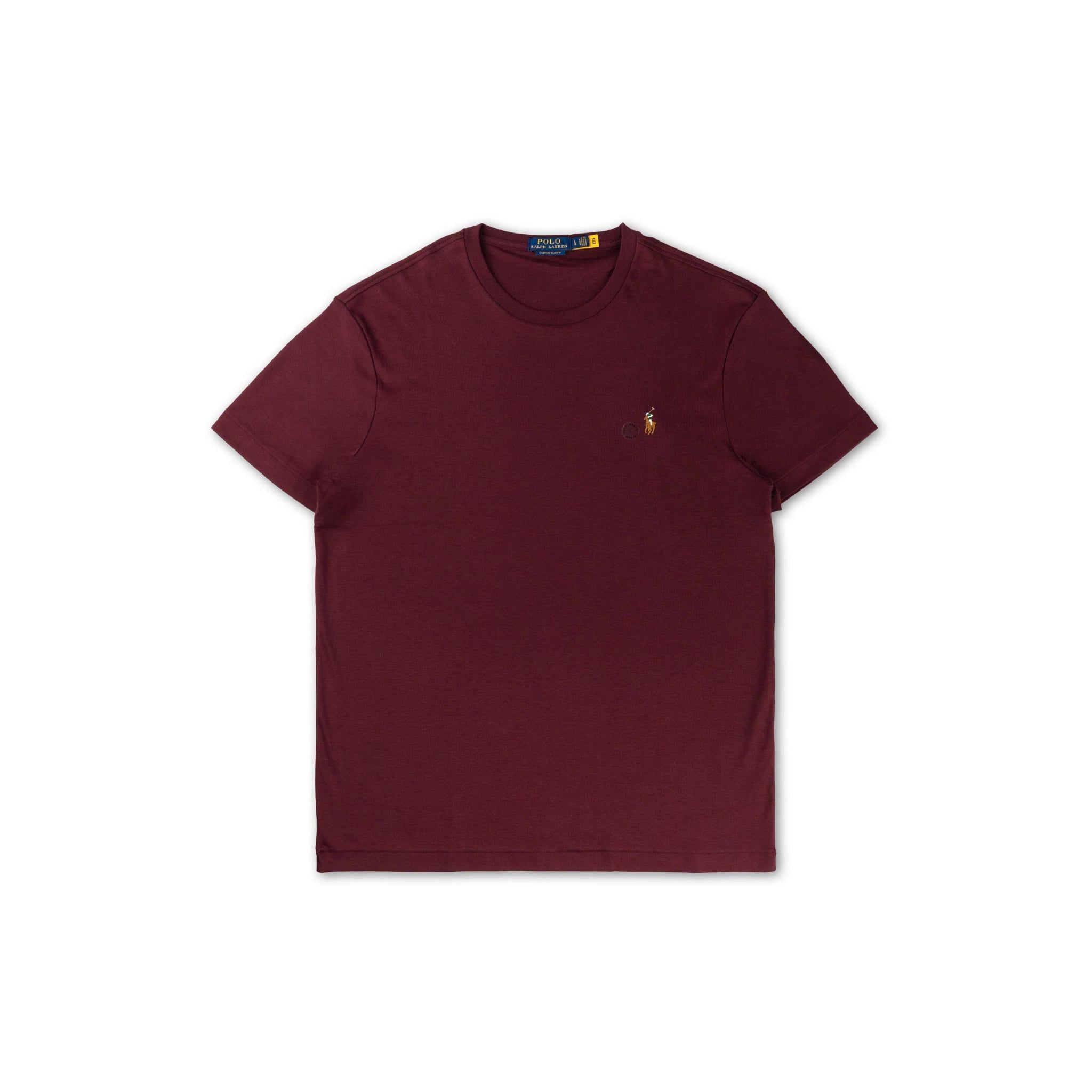  ÁO THUN POLO RALPH LAUREN CUSTOM SLIM FIT 'MAROON' 