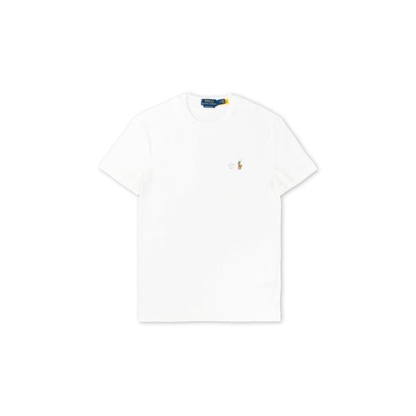  ÁO THUN POLO RALPH LAUREN CUSTOM SLIM FIT 'WHITE' 