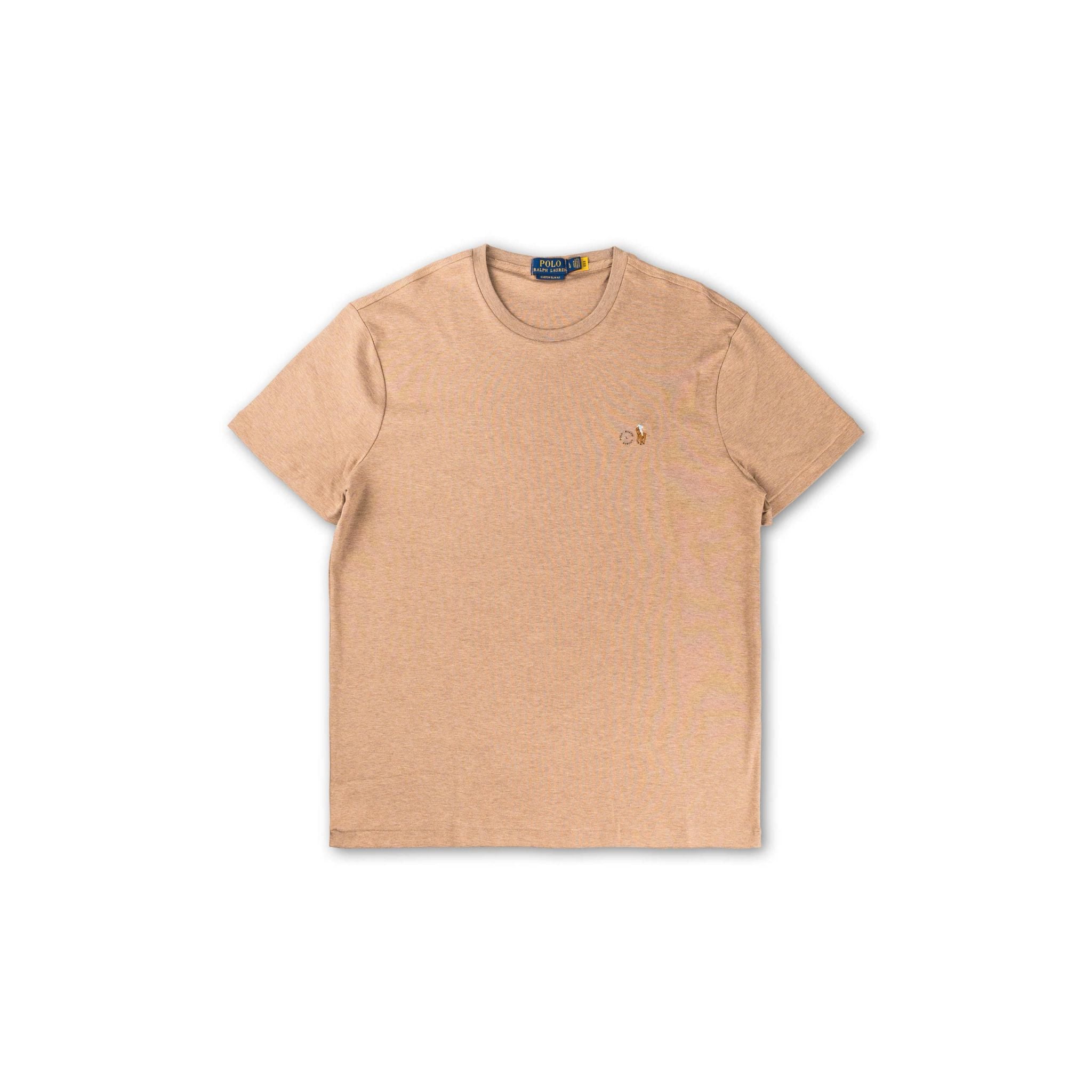  ÁO THUN POLO RALPH LAUREN CUSTOM SLIM FIT 'BEIGE' 