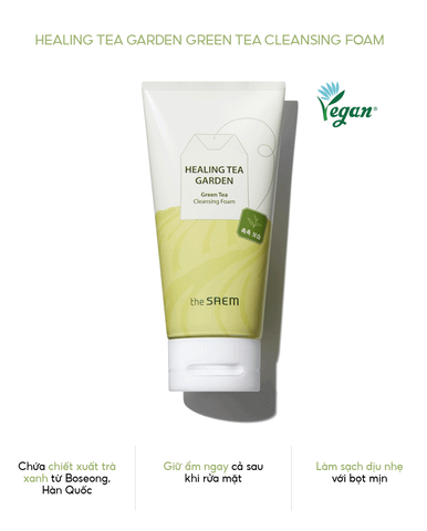 Sữa Rửa Mặt Trà Xanh THE SAEM Healing Tea Garden Green Tea Cleansing Foam (150ml)