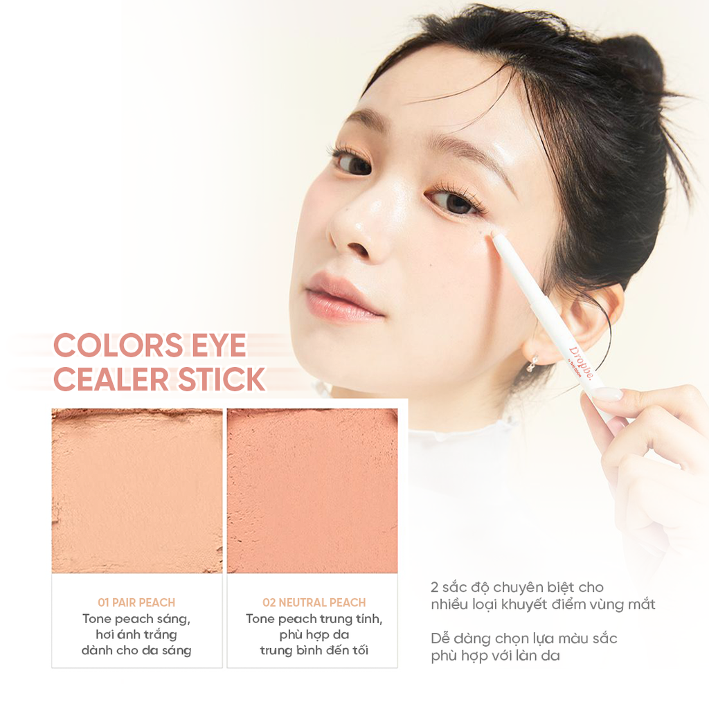 Bút che khuyết điểm thuần chay hiệu chỉnh quầng thâm dành cho mắt Colors Eye Cealer Stick