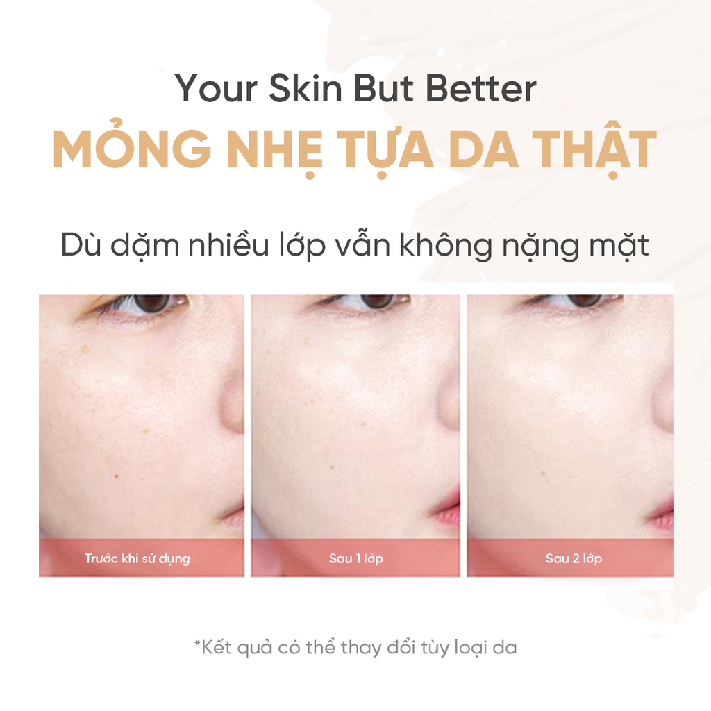 Kem nền thuần chay che phủ tốt bền màu lâu trôi Colors Cover Pick Foundation Renew