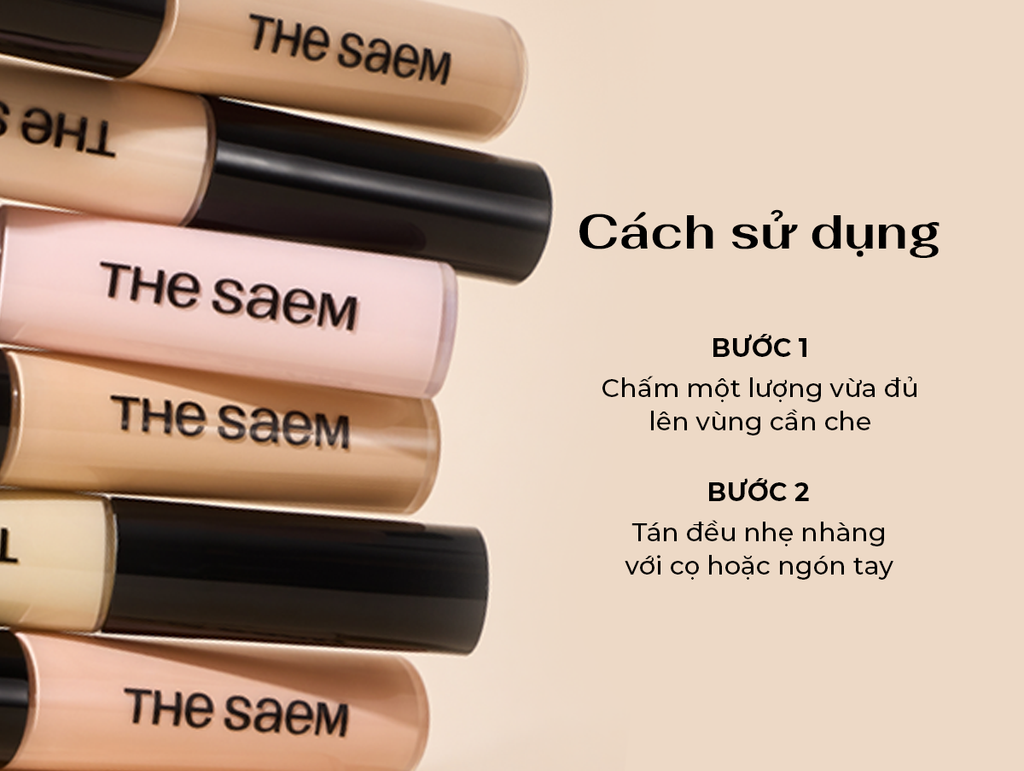 Che khuyết điểm chống nắng che phủ cao THE SAEM Cover Perfection Tip Concealer