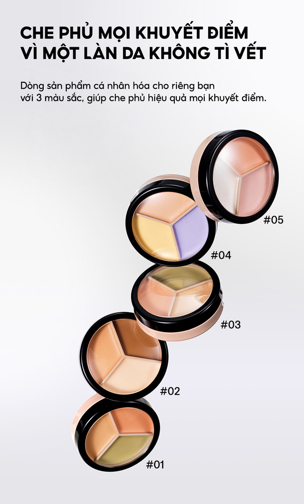 Che khuyết điểm triệt sắc che phủ cao Cover Perfection Triple Pot Concealer