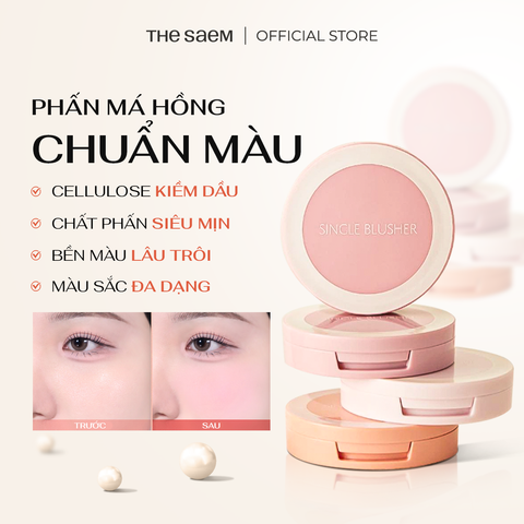 Phấn má hồng mềm mịn lâu trôi THE SAEM Saemmul Single Blusher (5g)
