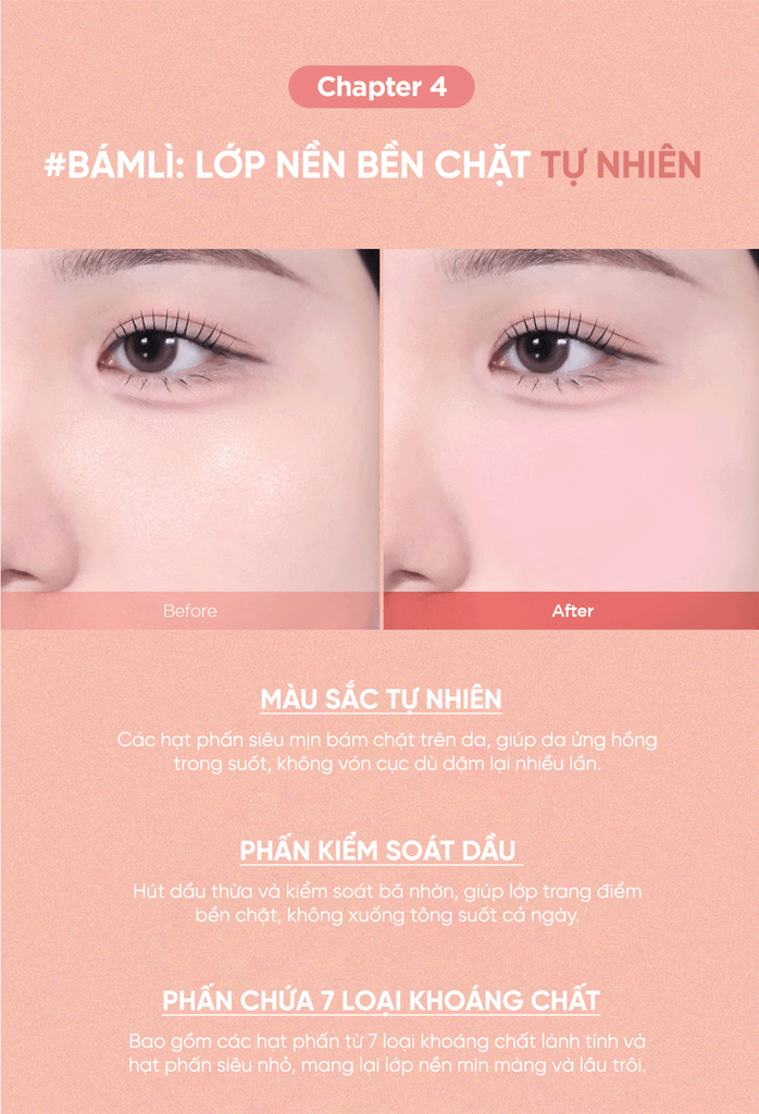 Phấn má hồng mềm mịn lâu trôi THE SAEM Saemmul Single Blusher (5g)