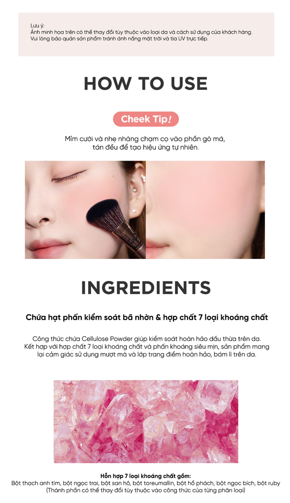 Phấn má hồng mềm mịn lâu trôi THE SAEM Saemmul Single Blusher (5g)