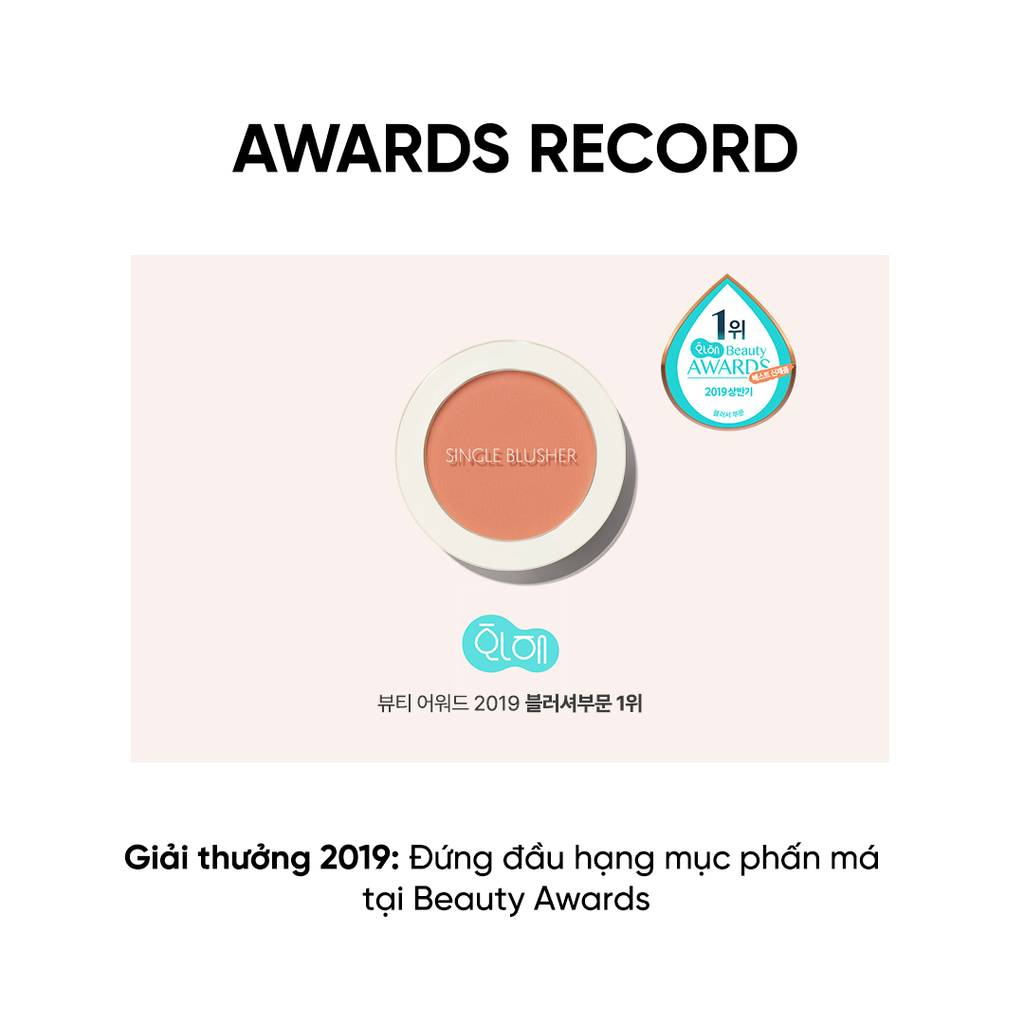 Phấn má hồng mềm mịn lâu trôi THE SAEM Saemmul Single Blusher (5g)