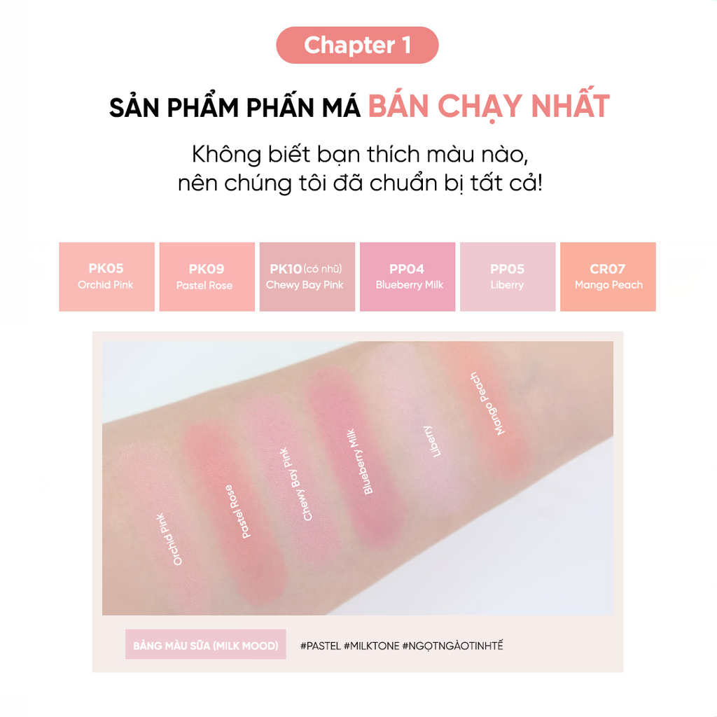 Phấn má hồng mềm mịn lâu trôi THE SAEM Saemmul Single Blusher (5g)