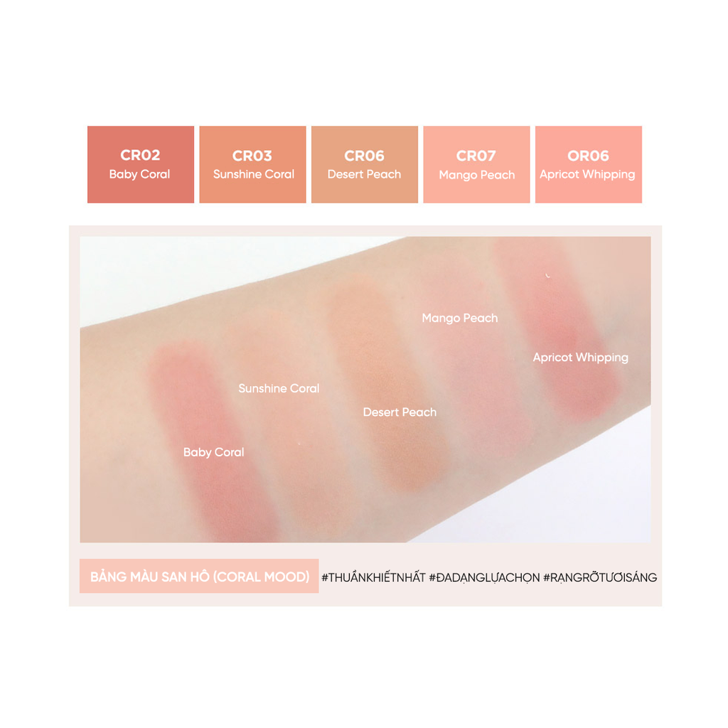 Phấn má hồng mềm mịn lâu trôi THE SAEM Saemmul Single Blusher (5g)