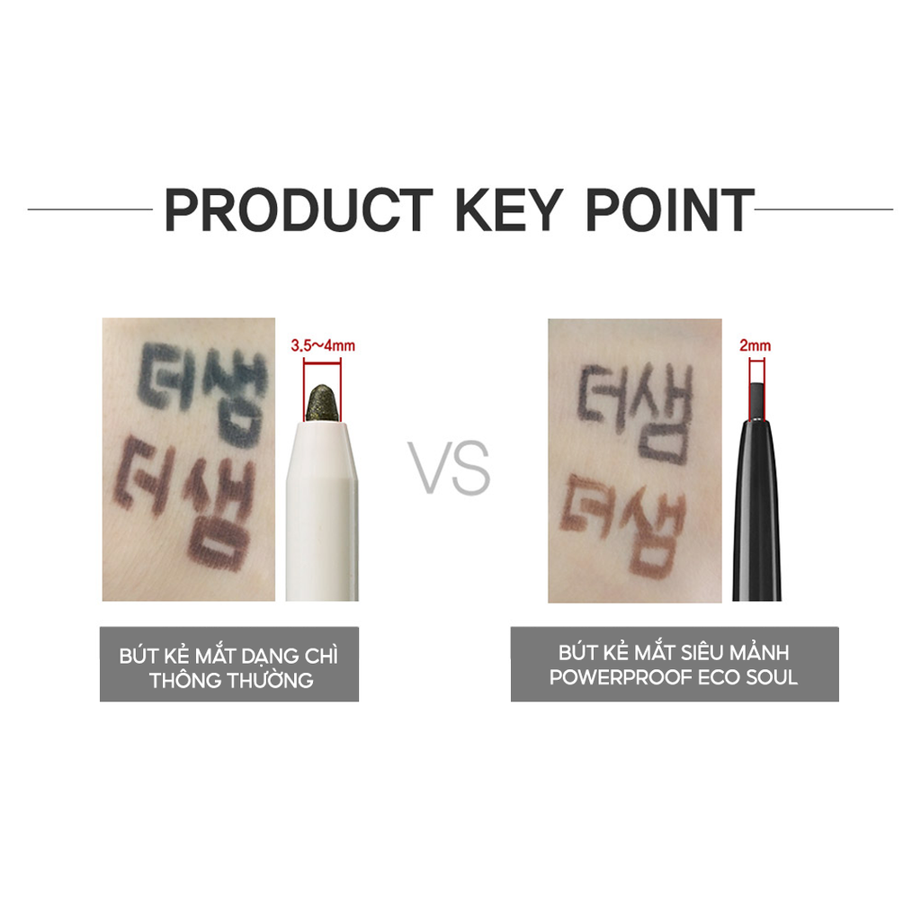 Chì Kẻ Mắt THE SAEM Eco Soul Powerproof Super Slim Eyeliner