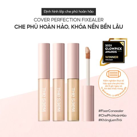 Kem Che Khuyết Điểm Bền Màu, Ẩm Mịn THE SAEM Cover Perfection Fixealer (6.5g)