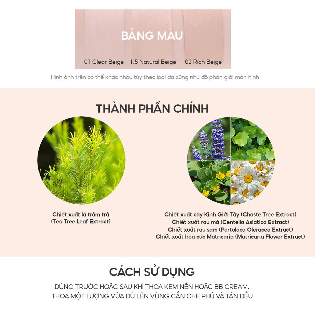 Kem Che Khuyết Điểm Bền Màu, Ẩm Mịn THE SAEM Cover Perfection Fixealer (6.5g)