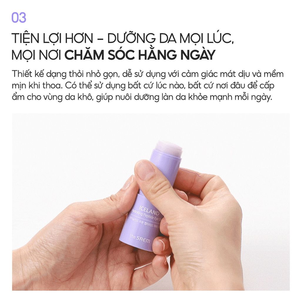 Sáp Dưỡng Ẩm, Săn Chắc Da Cho Mắt Peptide Iceland Hydrating Peptide Eye Stick 7g
