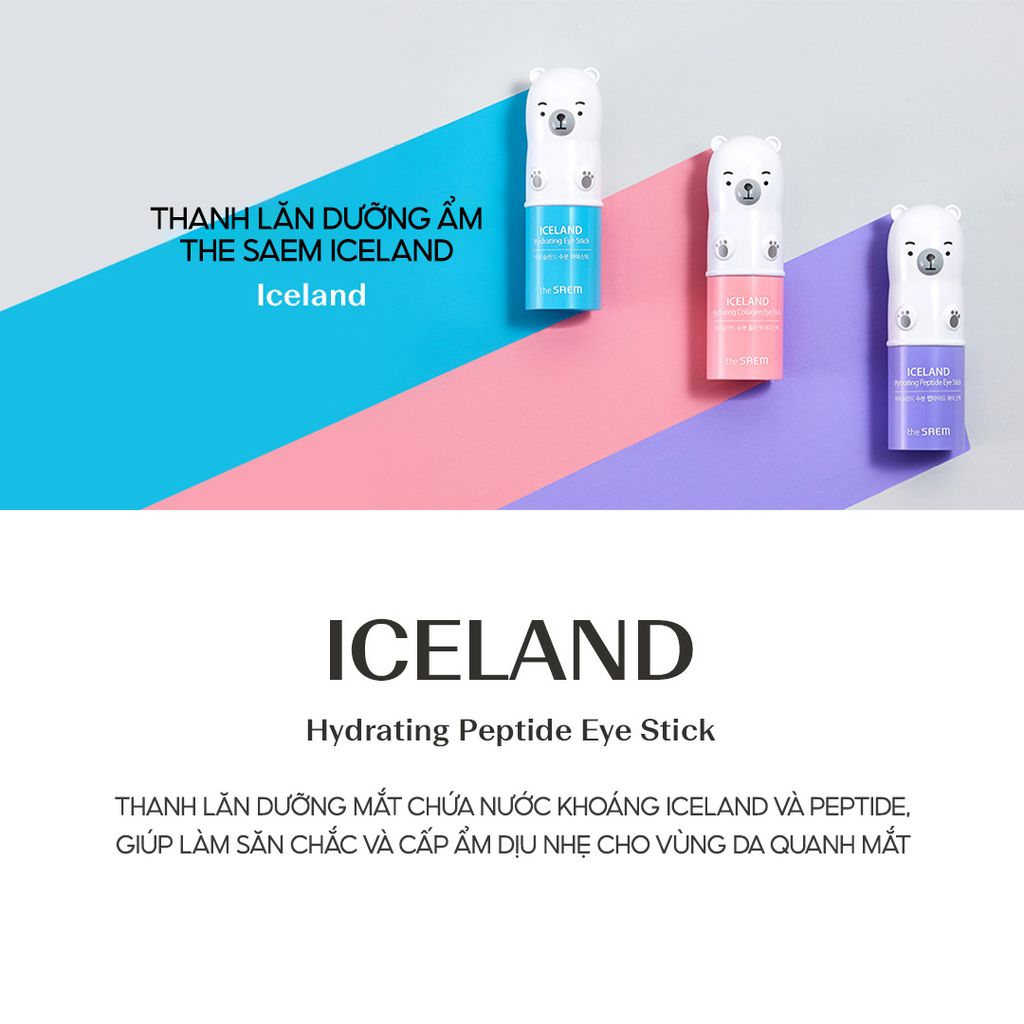 Sáp Dưỡng Ẩm, Săn Chắc Da Cho Mắt Peptide Iceland Hydrating Peptide Eye Stick 7g