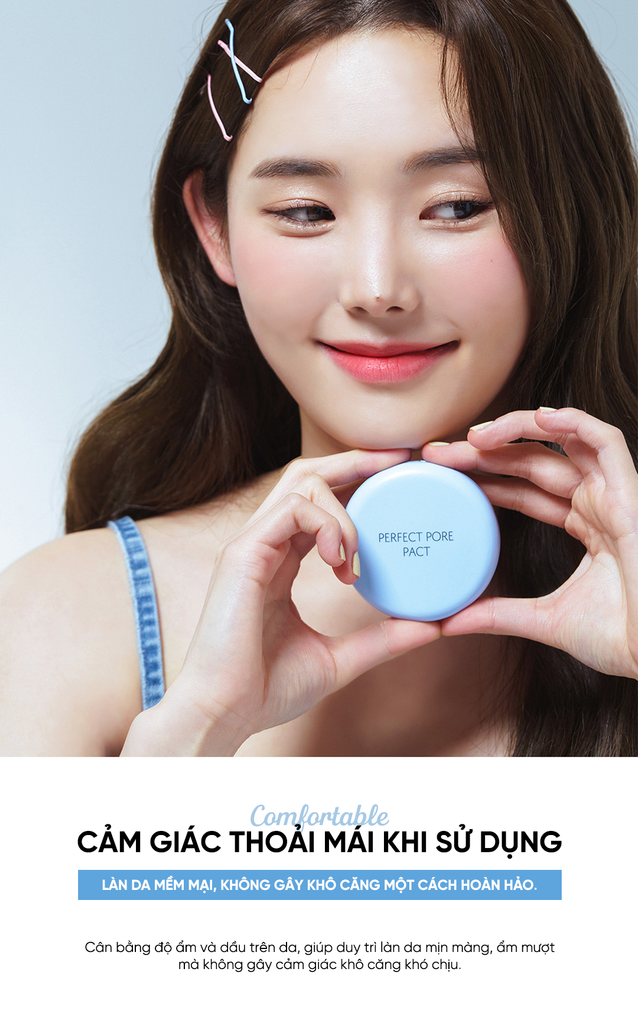 Phấn Phủ Dạng Nén Kiềm Dầu THE SAEM Saemmul Perfect Pore Pact (12g)