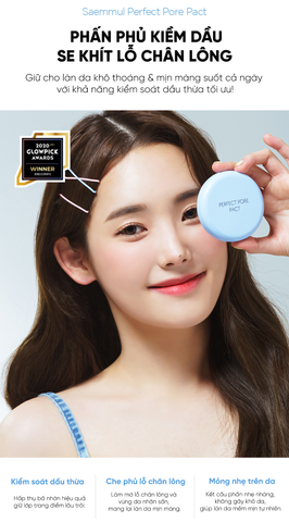 Phấn Phủ Dạng Nén Kiềm Dầu THE SAEM Saemmul Perfect Pore Pact (12g)