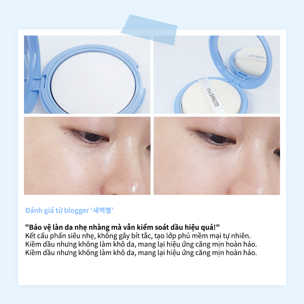 Phấn Phủ Dạng Nén Kiềm Dầu THE SAEM Saemmul Perfect Pore Pact (12g)