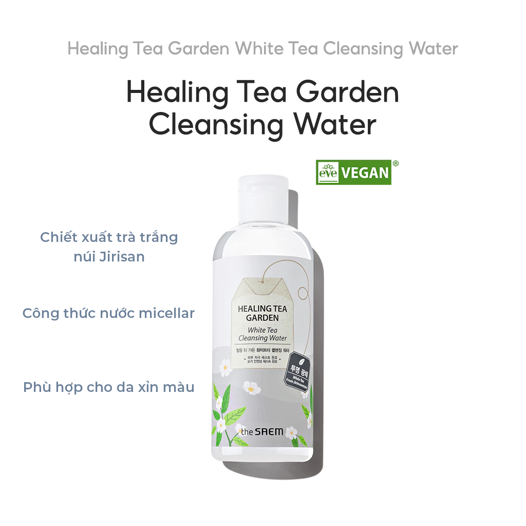 Nước tẩy trang dịu nhẹ THE SAEM Healing Tea Garden Cleansing Water