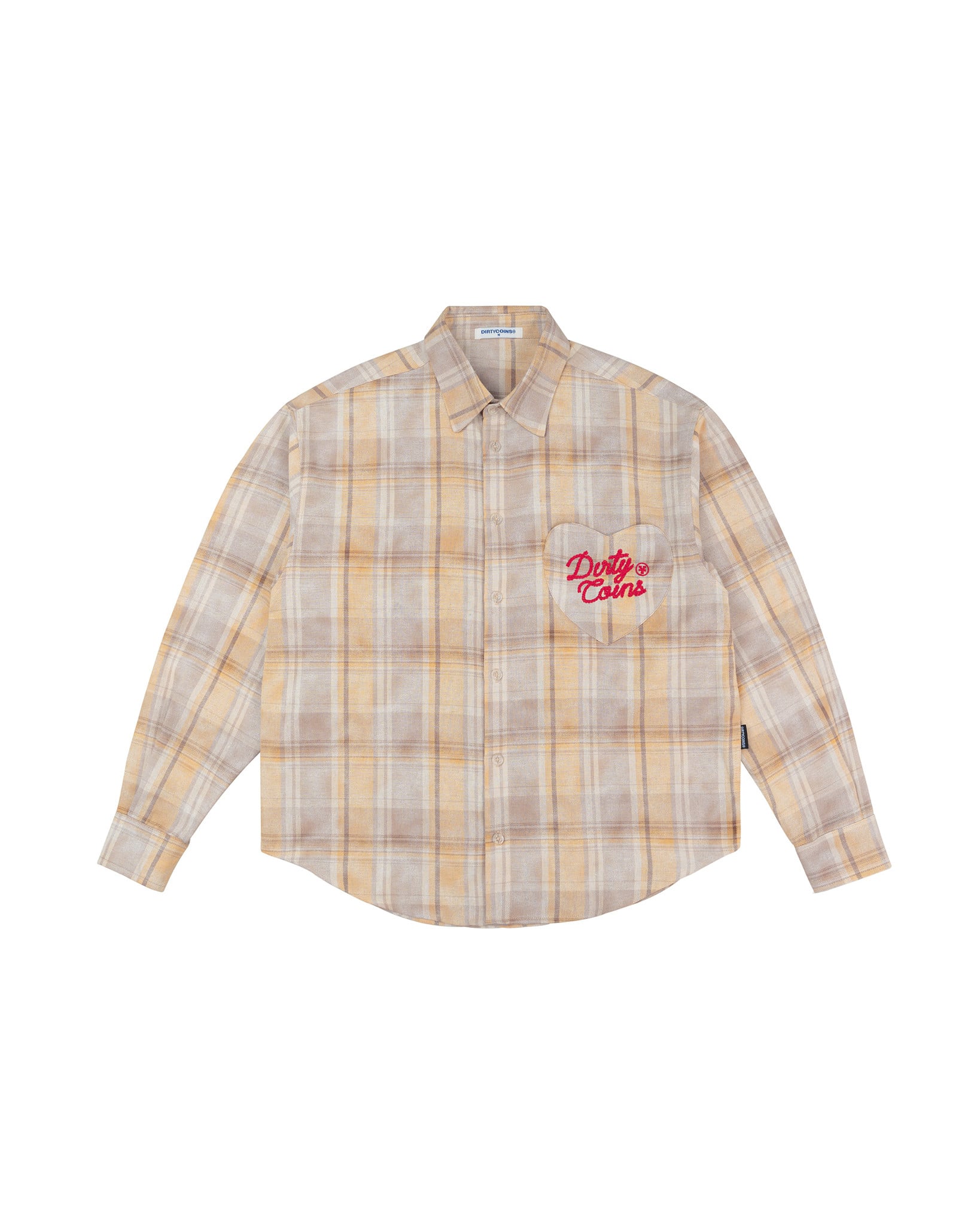 DirtyCoins Áo khoác Flannel Rope Script Embroidery