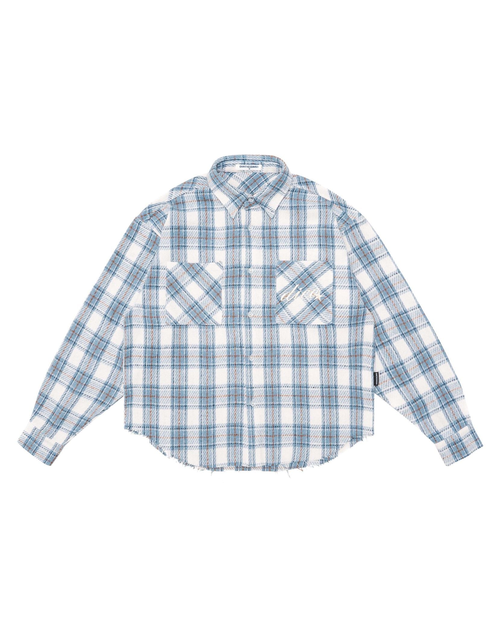 Áo khoác Flannel Raw Hem Embroidery 